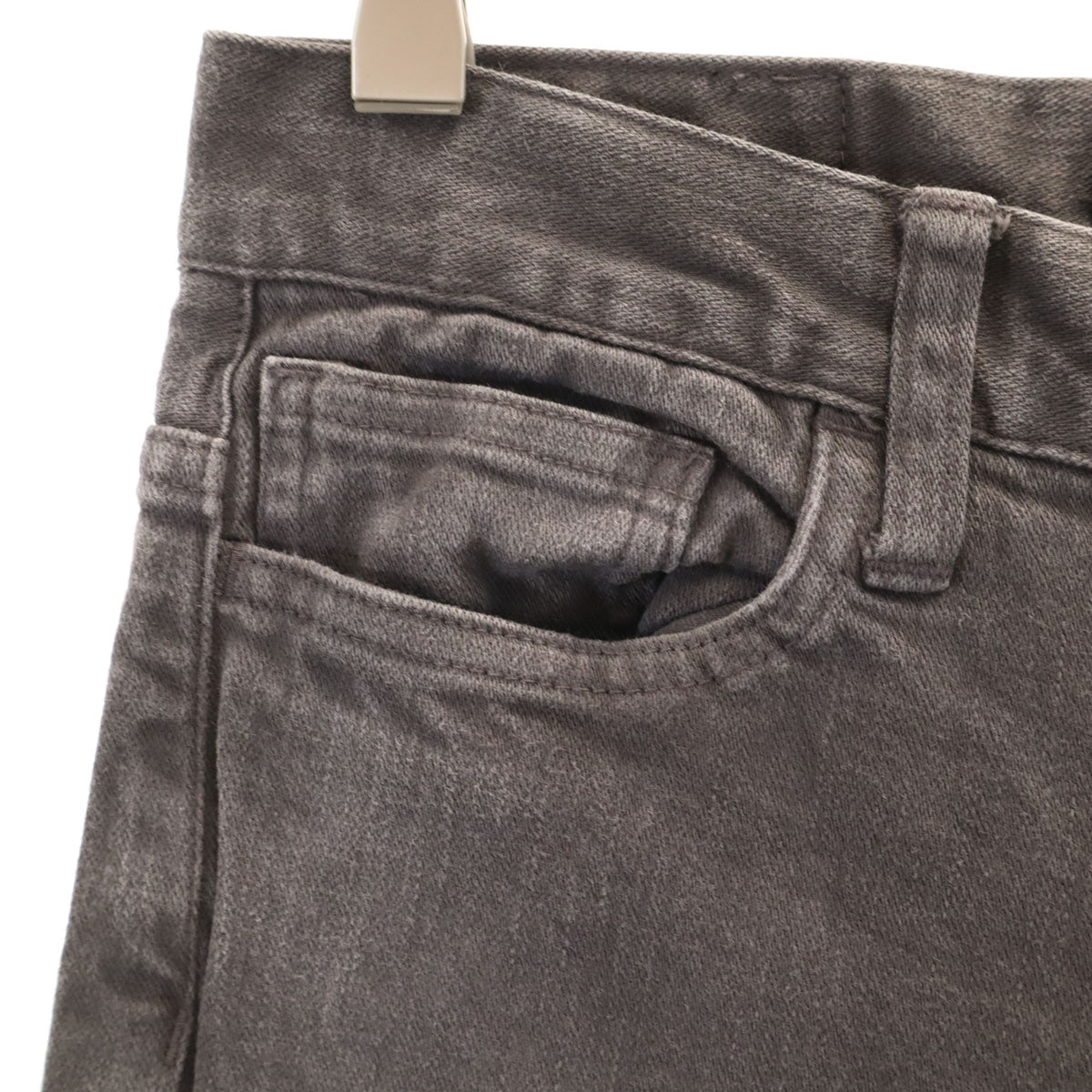 UNDERCOVER アンダーカバー 日本製 クラッシュ加工 スリムパンツ 1 チャコールグレー レディース