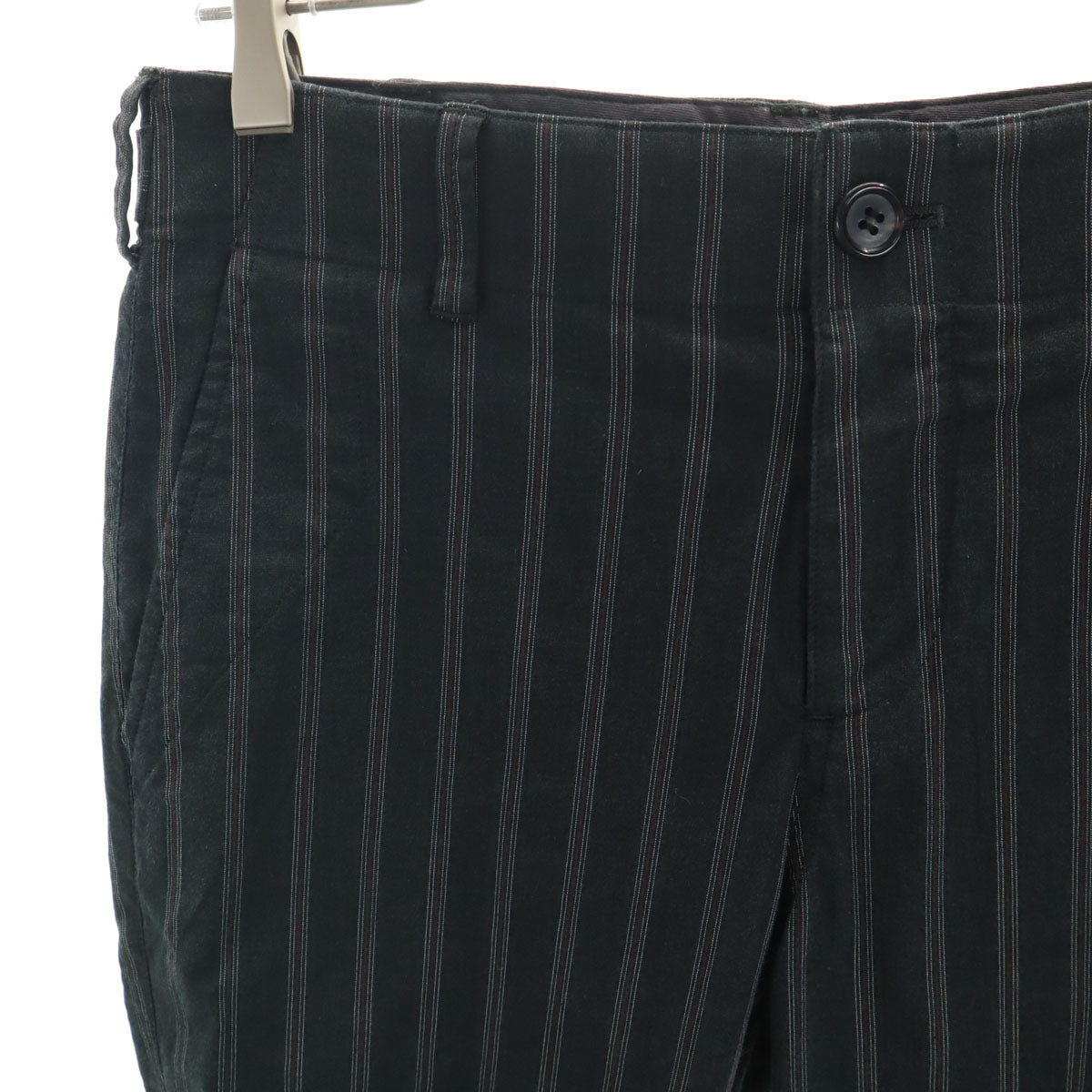 UNDERCOVER アンダーカバー 日本製 ストライプ柄 ロールアップ アンクルパンツ 1 チャコールグレー メンズ