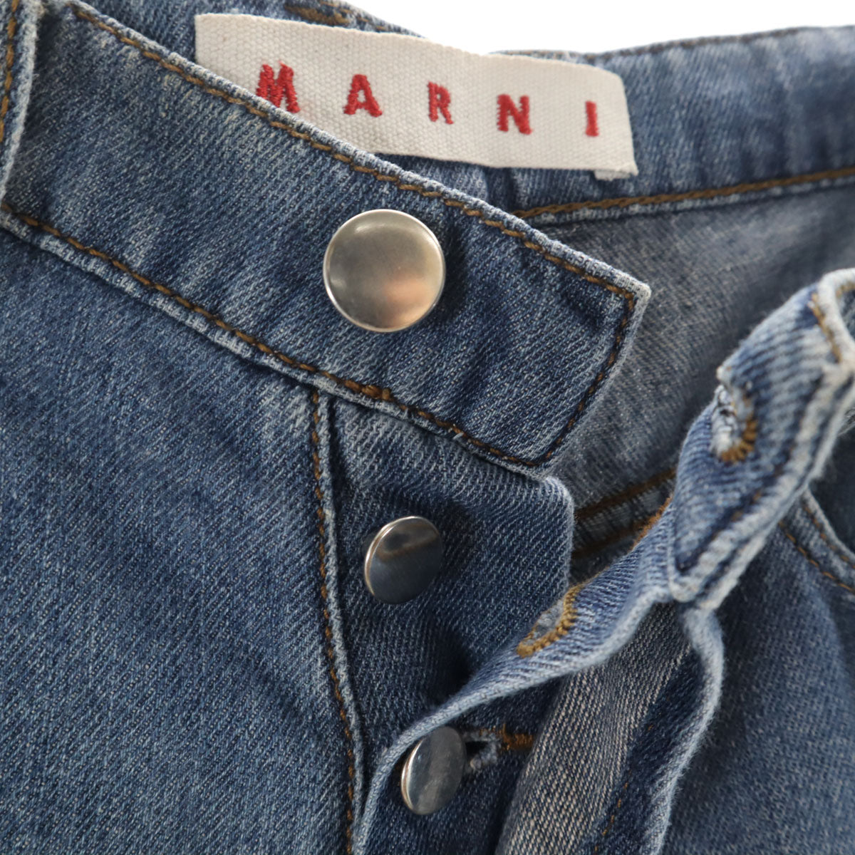 MARNI マルニ イタリア製 ロールアップ デニムパンツ W23 ブルー ジーンズ レディース