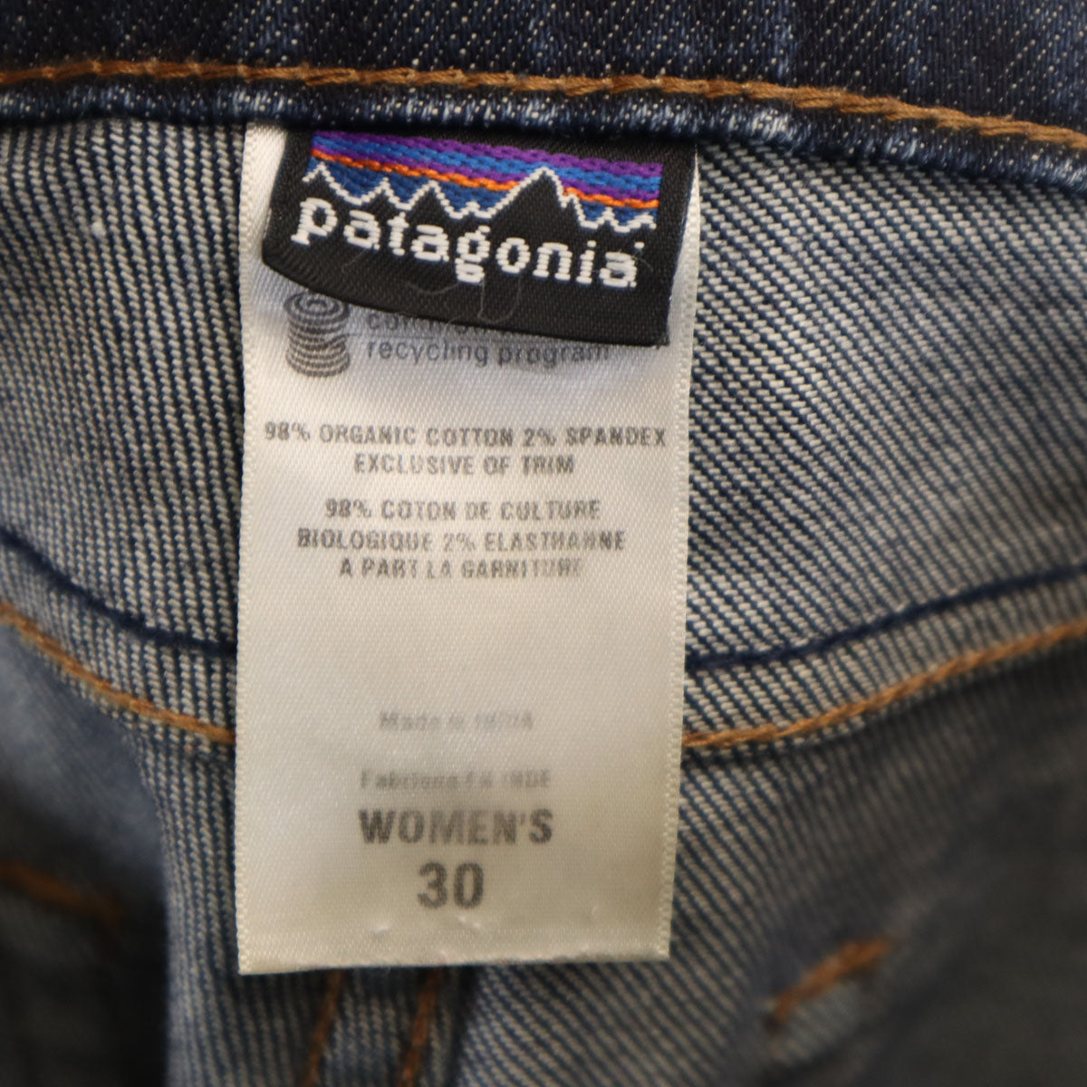 patagonia パタゴニア デニムパンツ W30 インディゴ 56930F0 アウトドア ジーンズ レディース