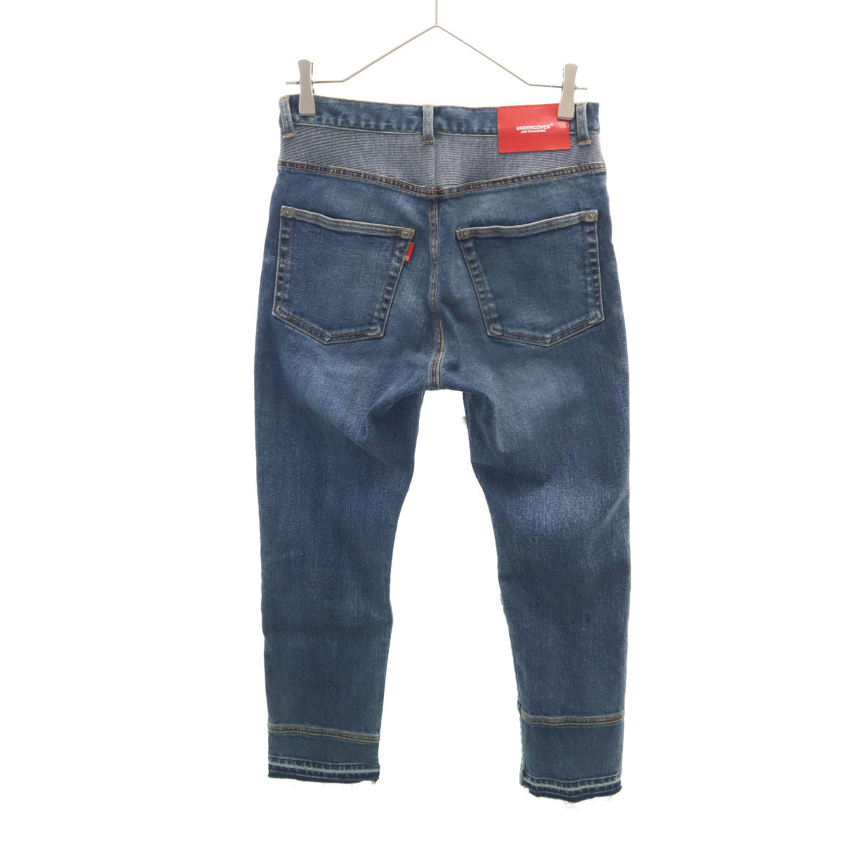 UNDERCOVER アンダーカバー 日本製 リブ切替 デニムパンツ 1 ウォッシュブルー ジーンズ レディース