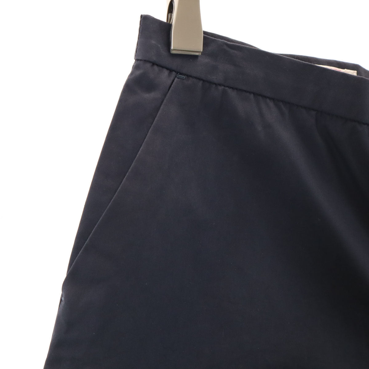 CELINE セリーヌ フランス製 アンクルパンツ 38 ネイビー レディース