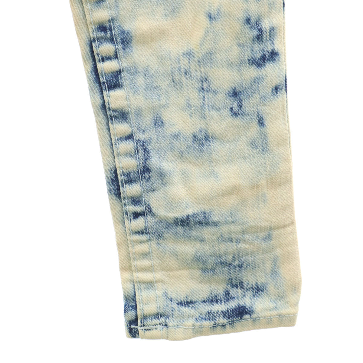 TRUE RELIGION トゥルーレリジョン クラッシュ加工 スキニーデニムパンツ W24 生成り ジーンズ ケミカル レディース