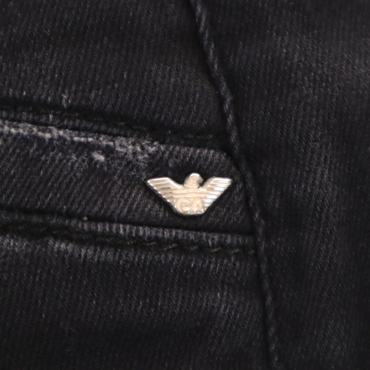 ARMANI JEANS アルマーニジーンズ スキニーデニムパンツ W25 ブラック ジーンズ レディース