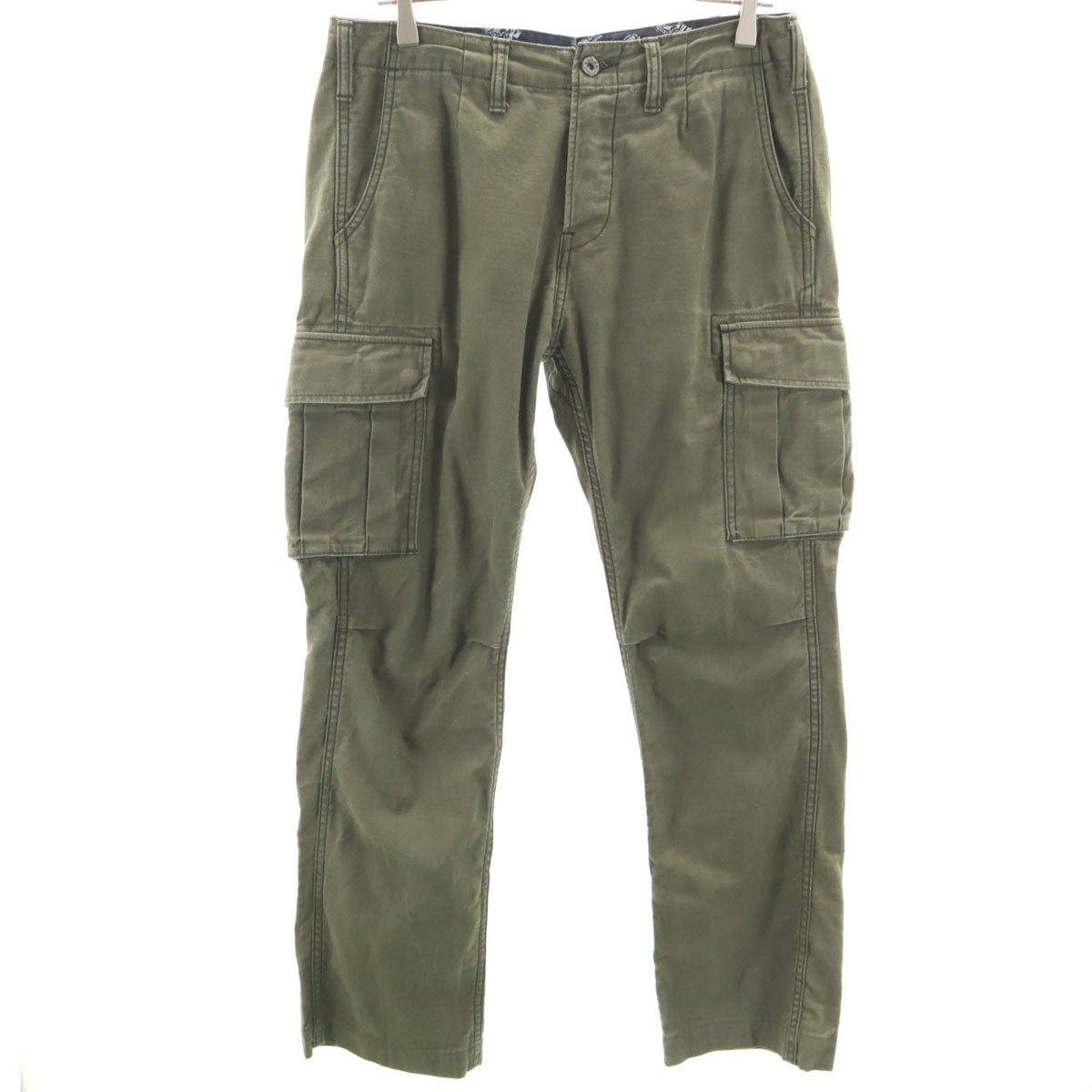 MOMOTARO JEANS 桃太郎ジーンズ 日本製 カーゴパンツ W32 カーキ メンズ