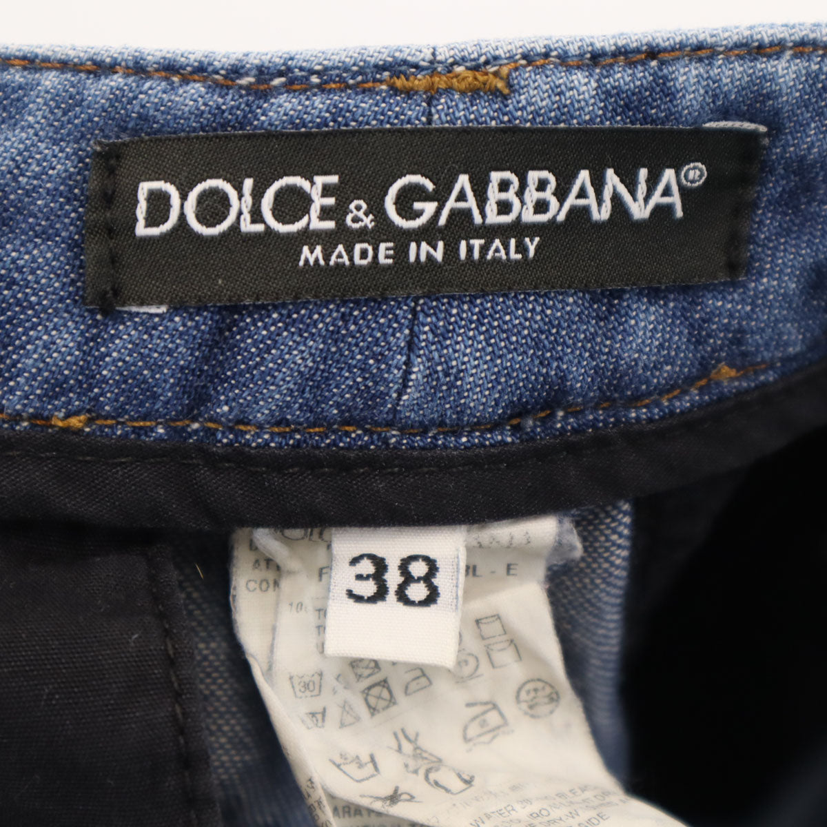 DOLCE&GABBANA ドルチェアンドガッバーナ イタリア製 ソフト デニムパンツ 38 ブルー ジーンズ レディース