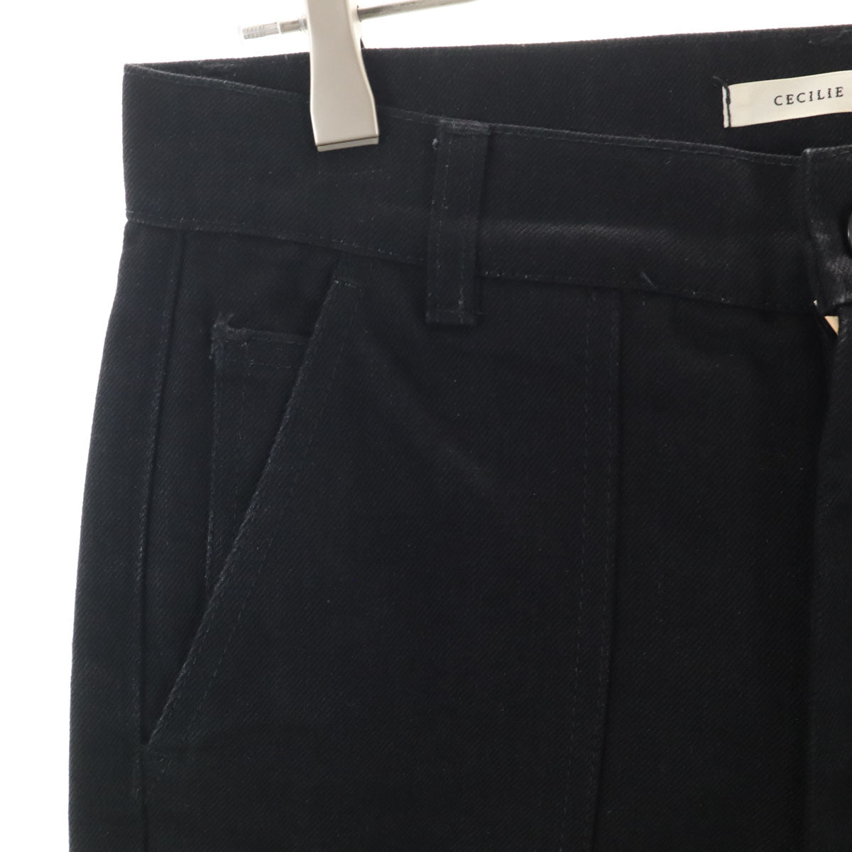 CECILIE BAHNSEN セシリーバンセン カットオフ パンツ 10 ブラック レディース