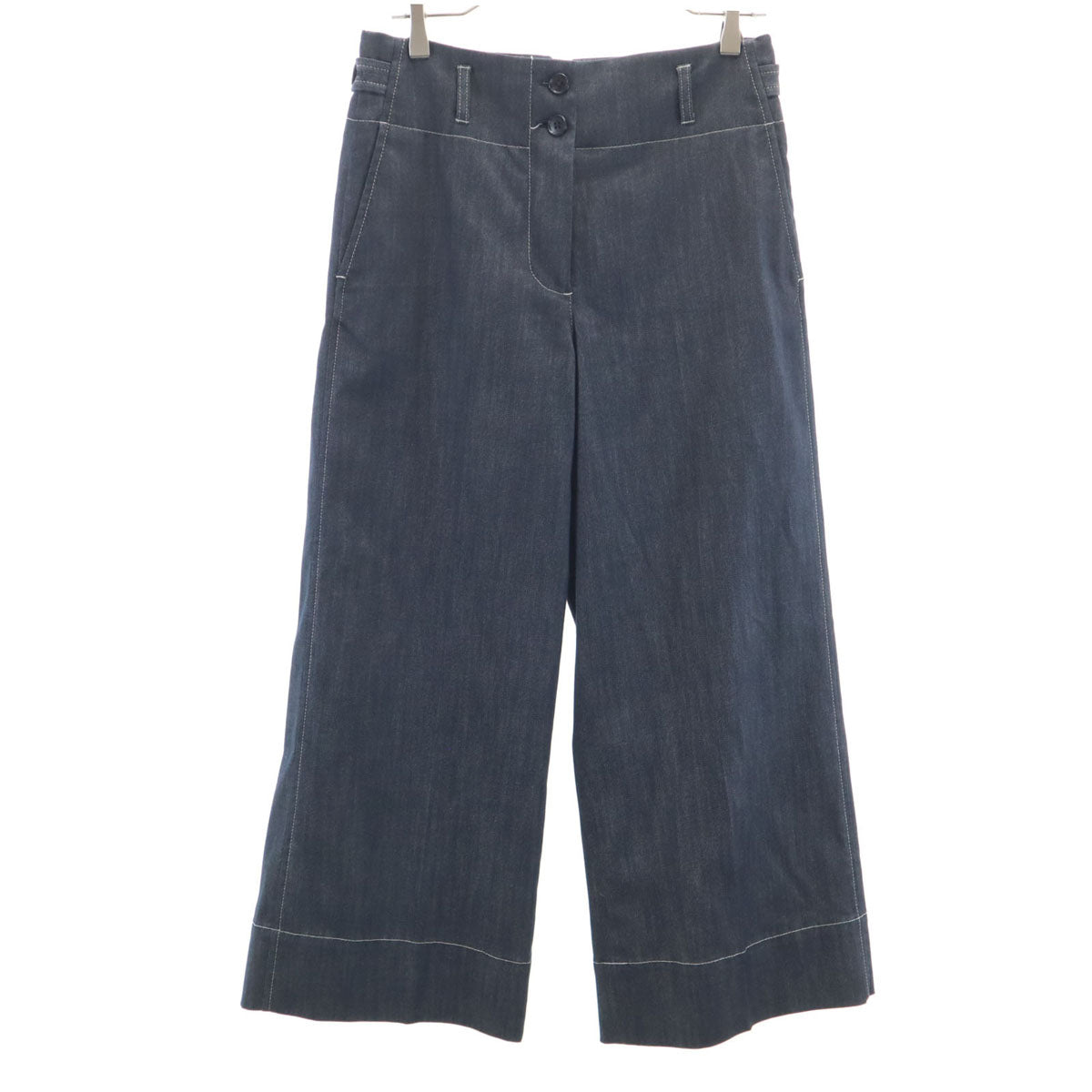 Paul Smith JEANS ポールスミスジーンズ シャンブレー ワイドパンツ 42 インディゴ レディース