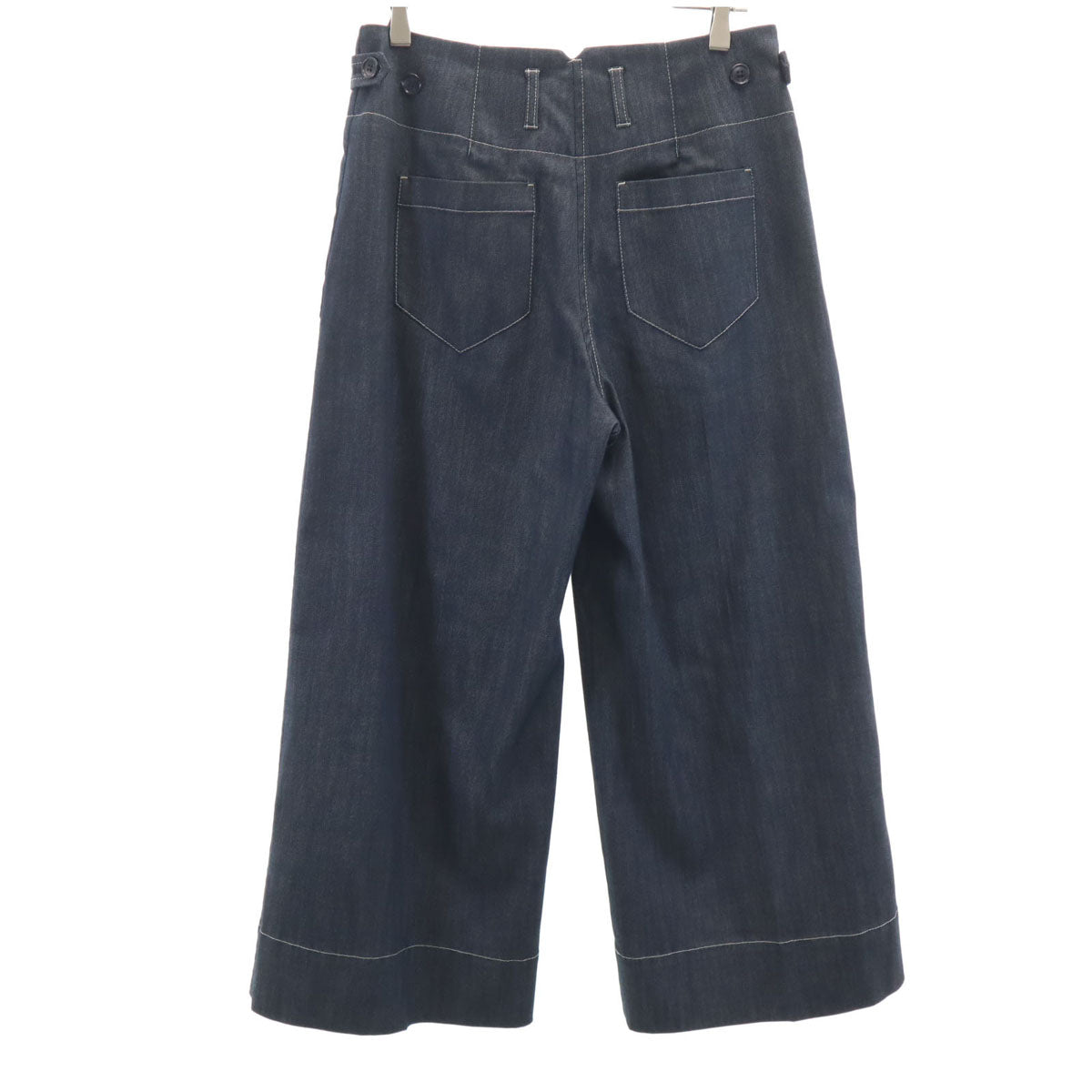 Paul Smith JEANS ポールスミスジーンズ シャンブレー ワイドパンツ 42 インディゴ レディース