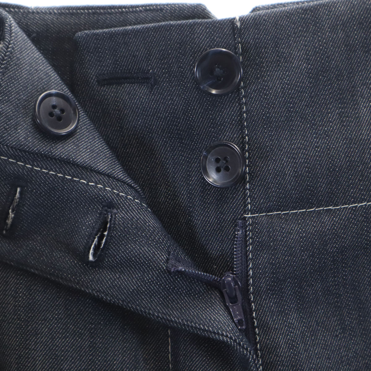 Paul Smith JEANS ポールスミスジーンズ シャンブレー ワイドパンツ 42 インディゴ レディース