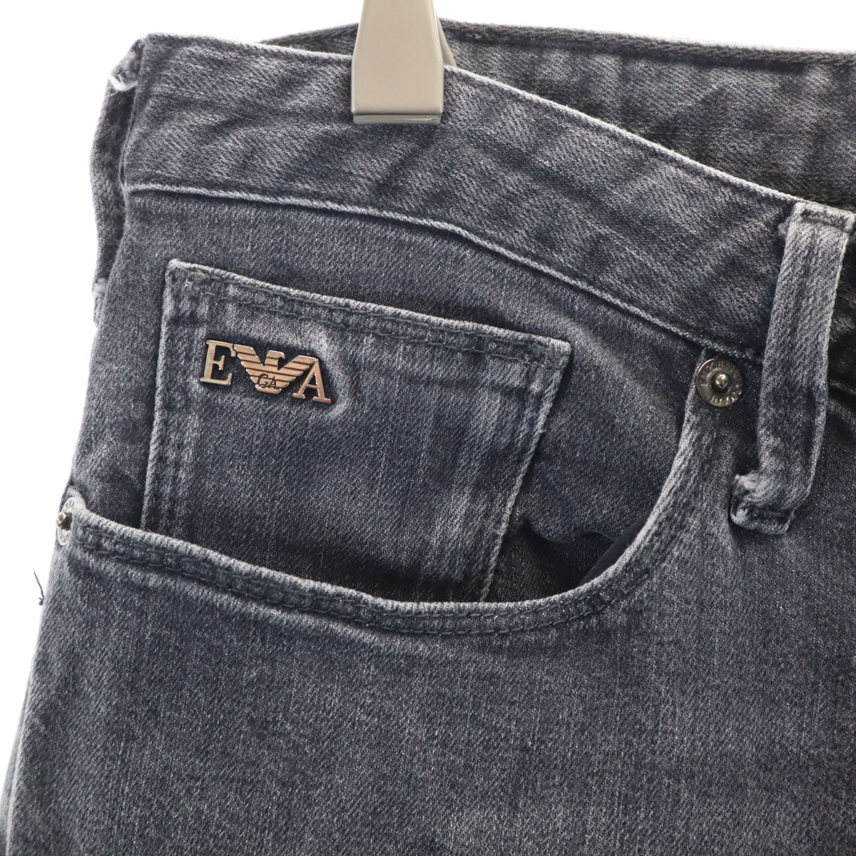Emporio Armani エンポリオアルマーニ ESSENTIAL デニムパンツ W34 ブラック ジーンズ メンズ