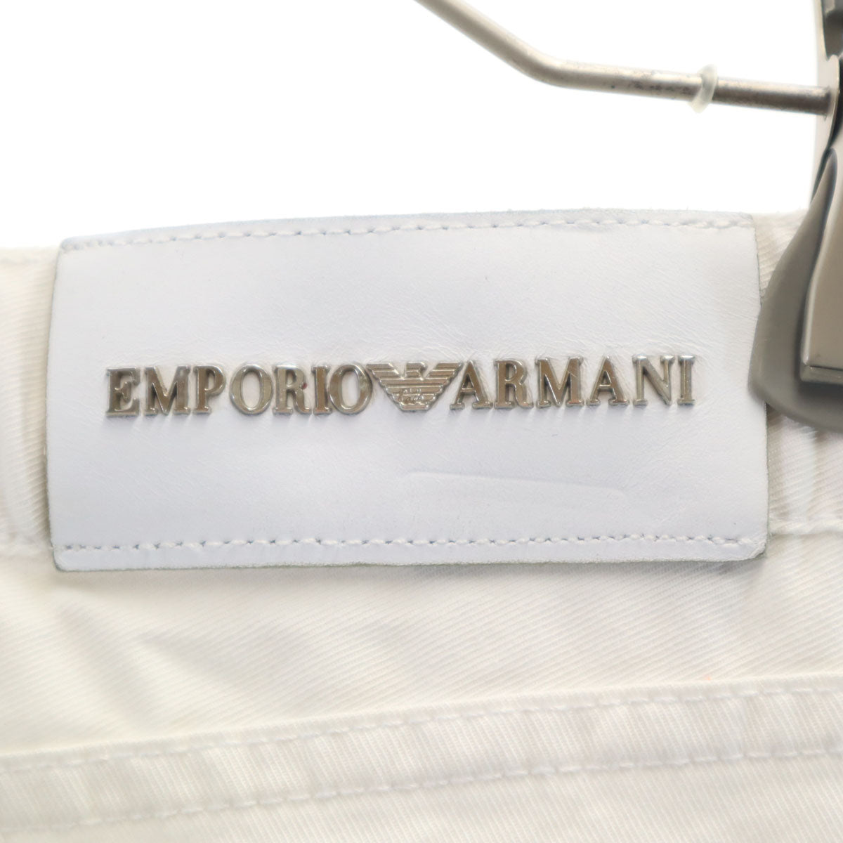 Emporio Armani エンポリオアルマーニ スリム テーパードパンツ W36 ホワイト メンズ