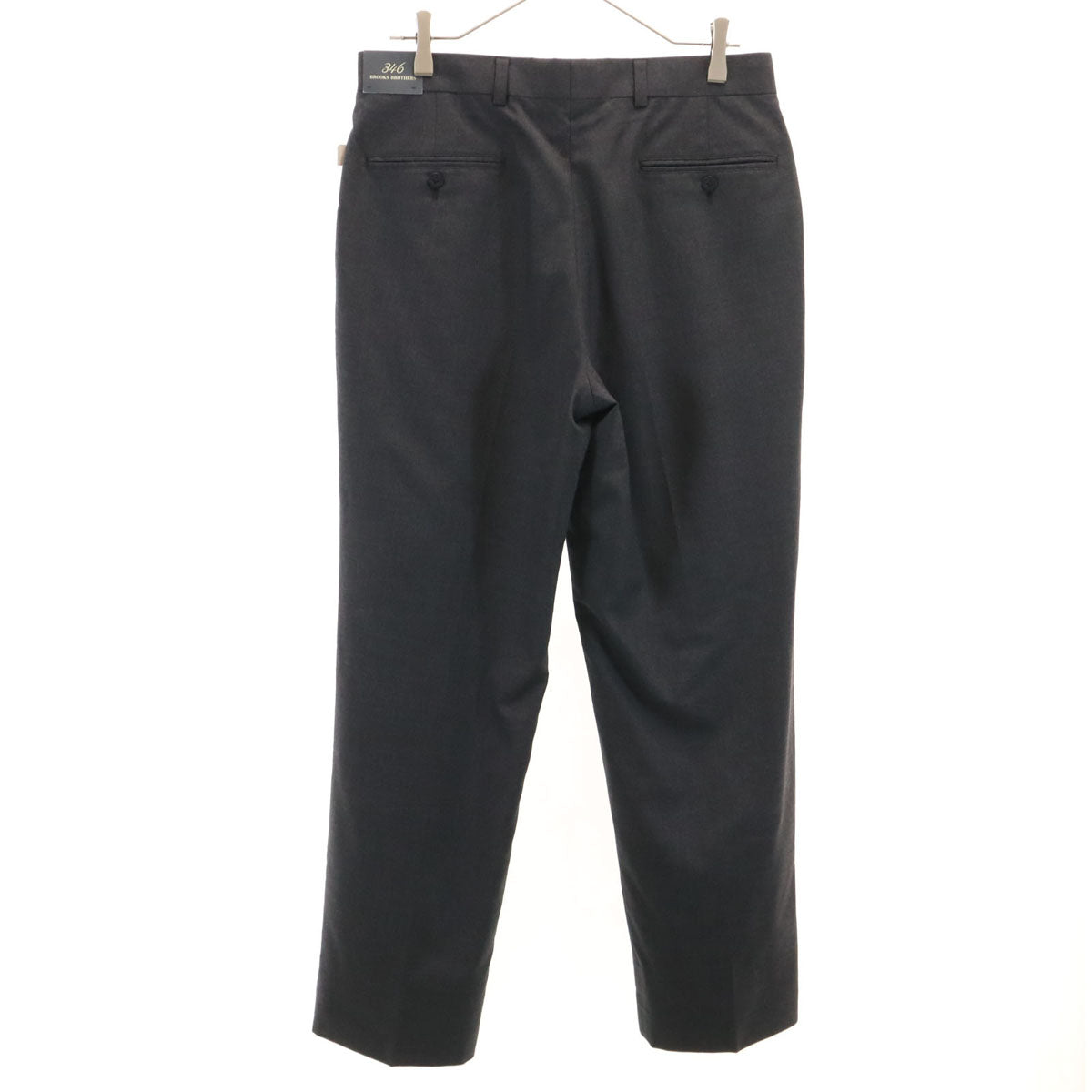 未使用 346 BROOKS BROTHERS 346 ブルックスブラザーズ スラックスパンツ W32 チャコールグレー メンズ