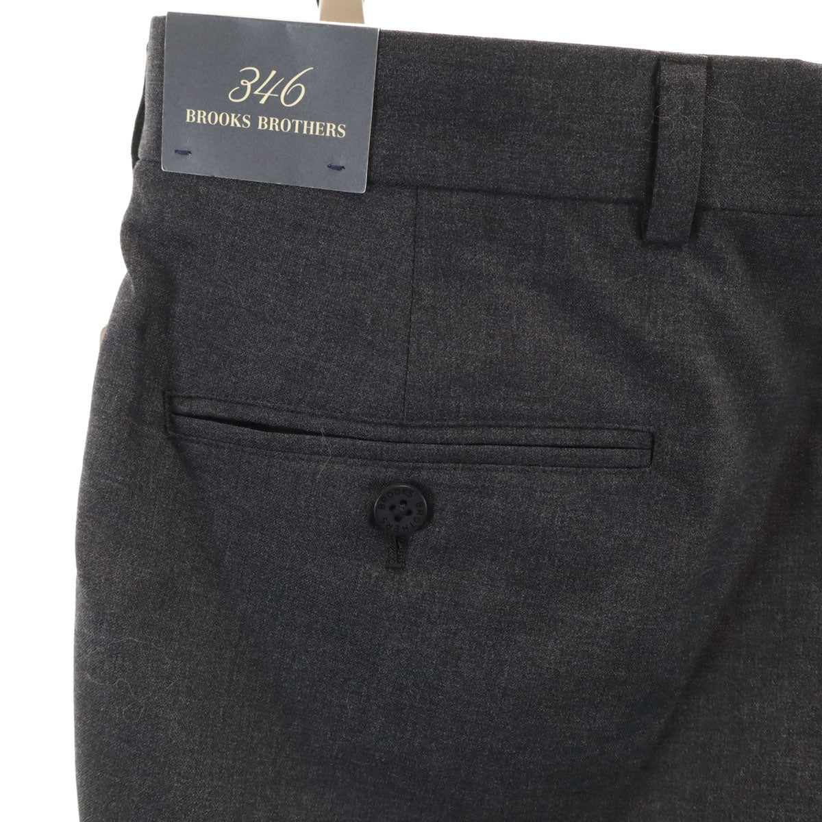 未使用 346 BROOKS BROTHERS 346 ブルックスブラザーズ スラックスパンツ W32 チャコールグレー メンズ