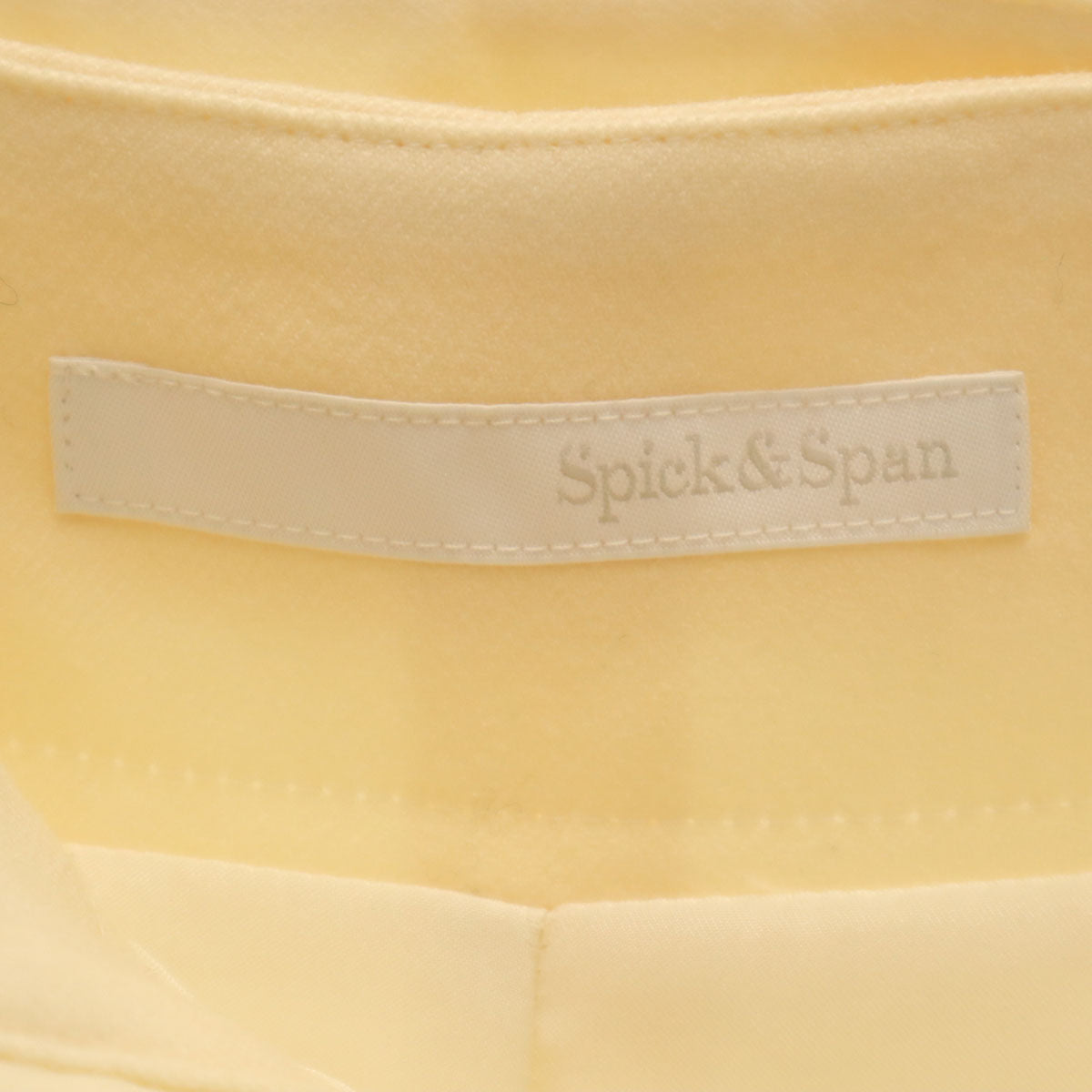 Spick and Span スピックアンドスパン 日本製 ウールブレンド タック ワイドパンツ 36 クリーム レディース