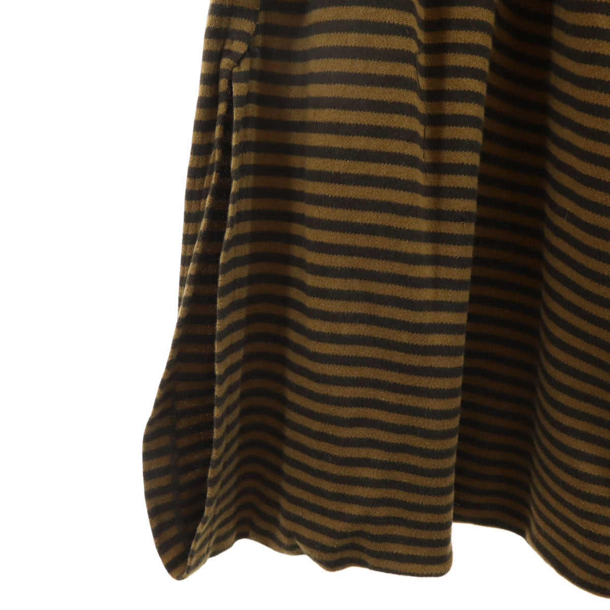 ISSEYMIYAKE PERMANENTE イッセイミヤケ ペルマネンテ 90s 日本製 オールド ボーダー柄 サルエルパンツ M カーキブラウン レディース