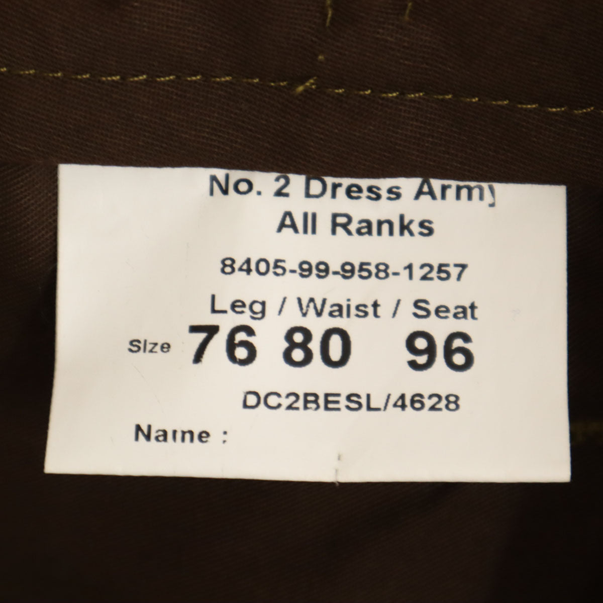 British Army イギリス軍 バラックドレス パンツ 80 ブラウン ミリタリー メンズ