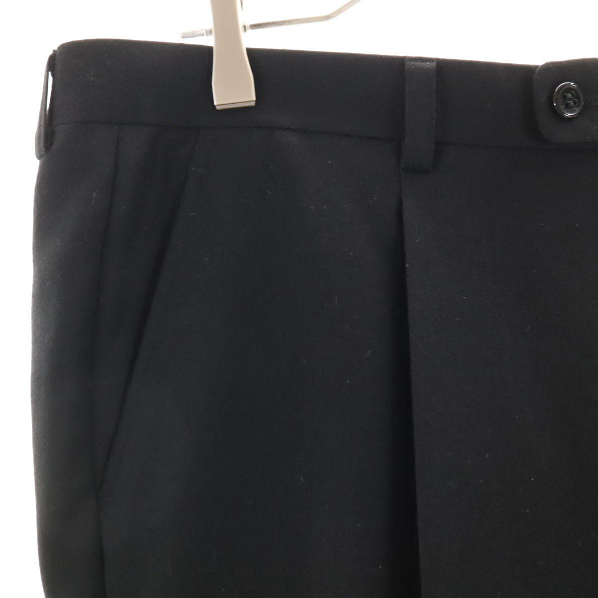 美品 LANVIN LA COLLECTION ランバンコレクション 日本製 スラックスパンツ 91 ブラック メンズ
