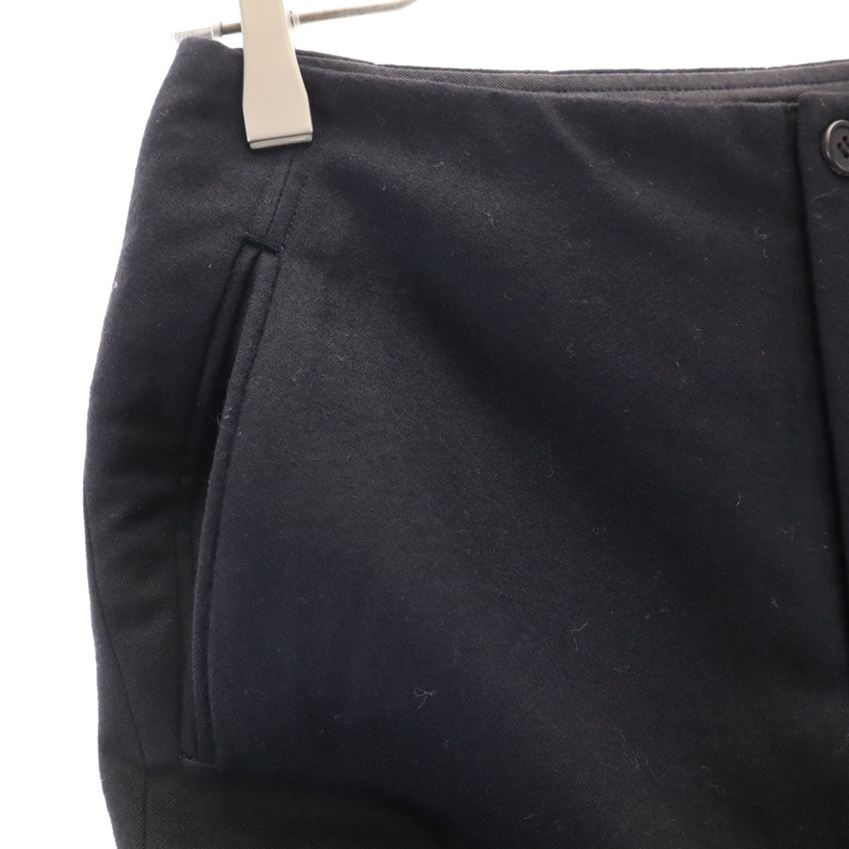 ISSEY MIYAKE WHITE LABEL イッセイミヤケホワイトレーベル バックベルト ワイドパンツ 2 ブラック レディース