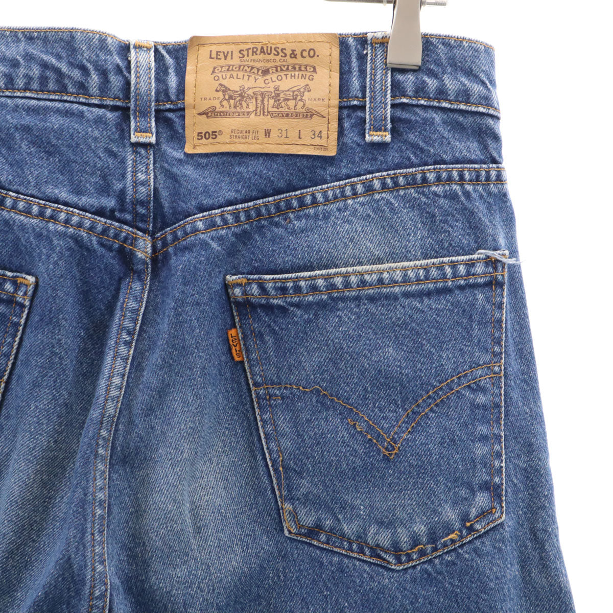 Levi's リーバイス 90s 505 オールド ストレートデニムパンツ W31 ウォッシュブルー ジーンズ メンズ
