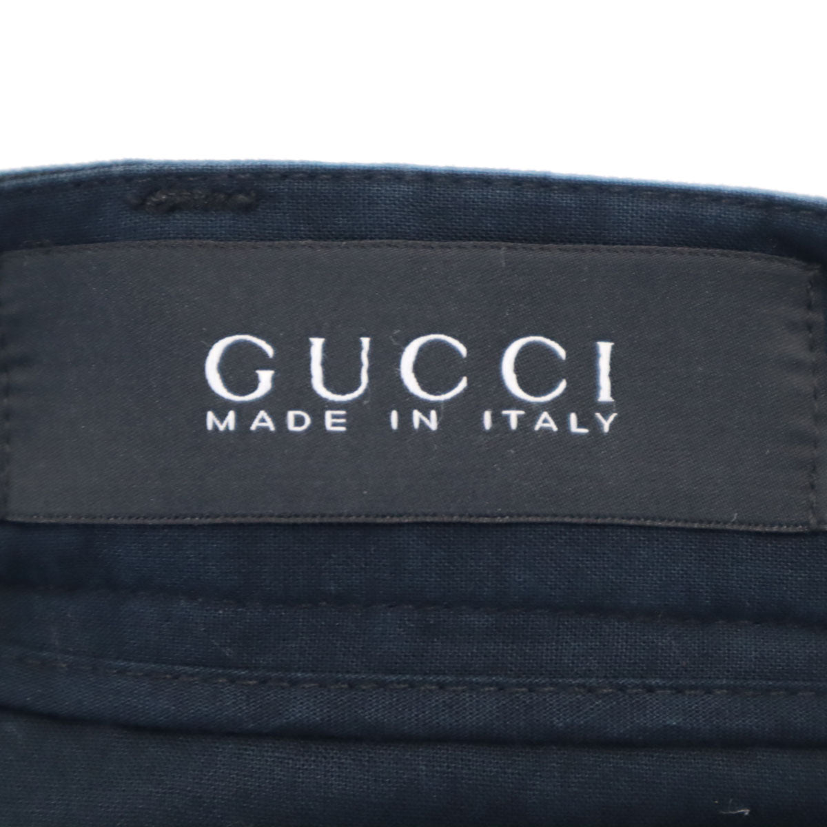 GUCCI グッチ イタリア製 リネンブレンド RIDING トラウザー パンツ 44 ブラック レディース