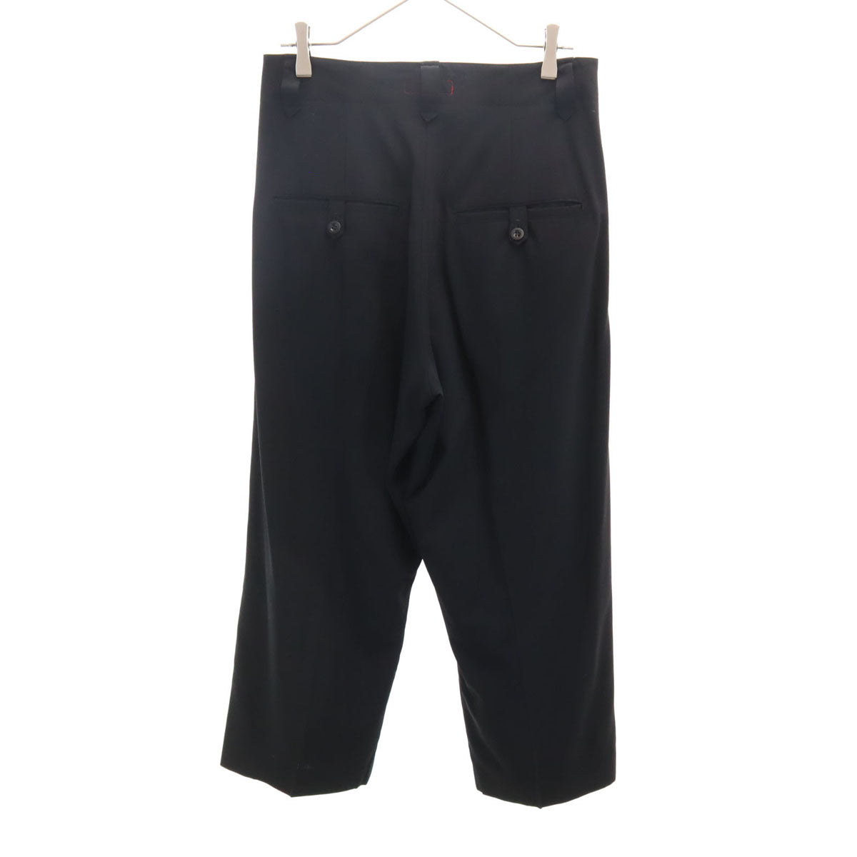 Y'sRedLabel ワイズレッドレーベル 日本製 ハイウエスト タック パンツ 3 ブラック ヨウジヤマモト レディース