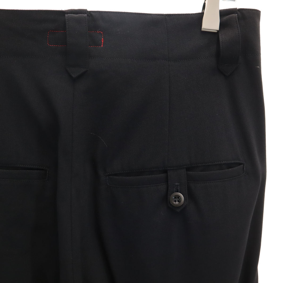 Y'sRedLabel ワイズレッドレーベル 日本製 ハイウエスト タック パンツ 3 ブラック ヨウジヤマモト レディース