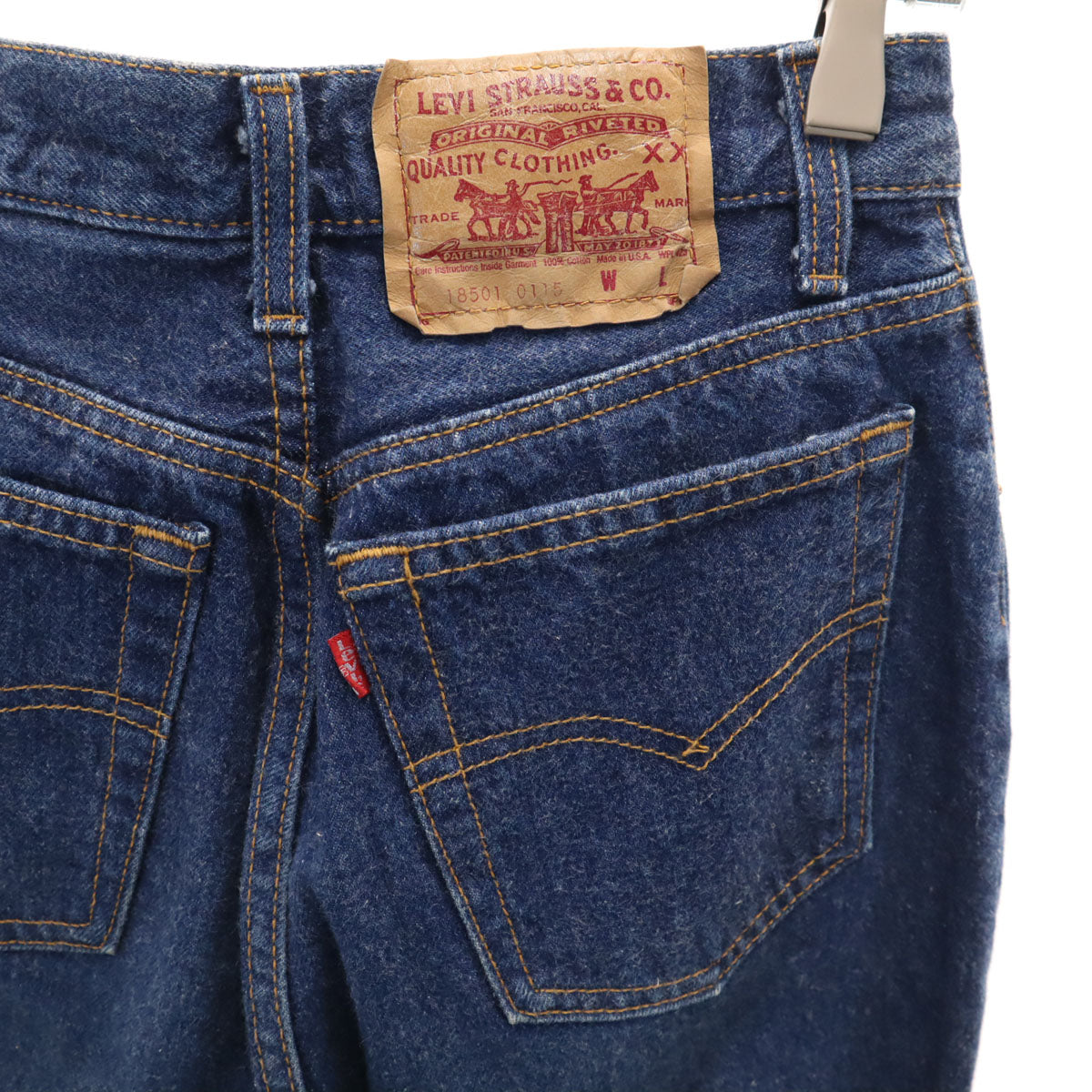 Levi's リーバイス 90s 18501 0115 USA製 オールド テーパードデニムパンツ 5 ウォッシュブルー ジーンズ レディース