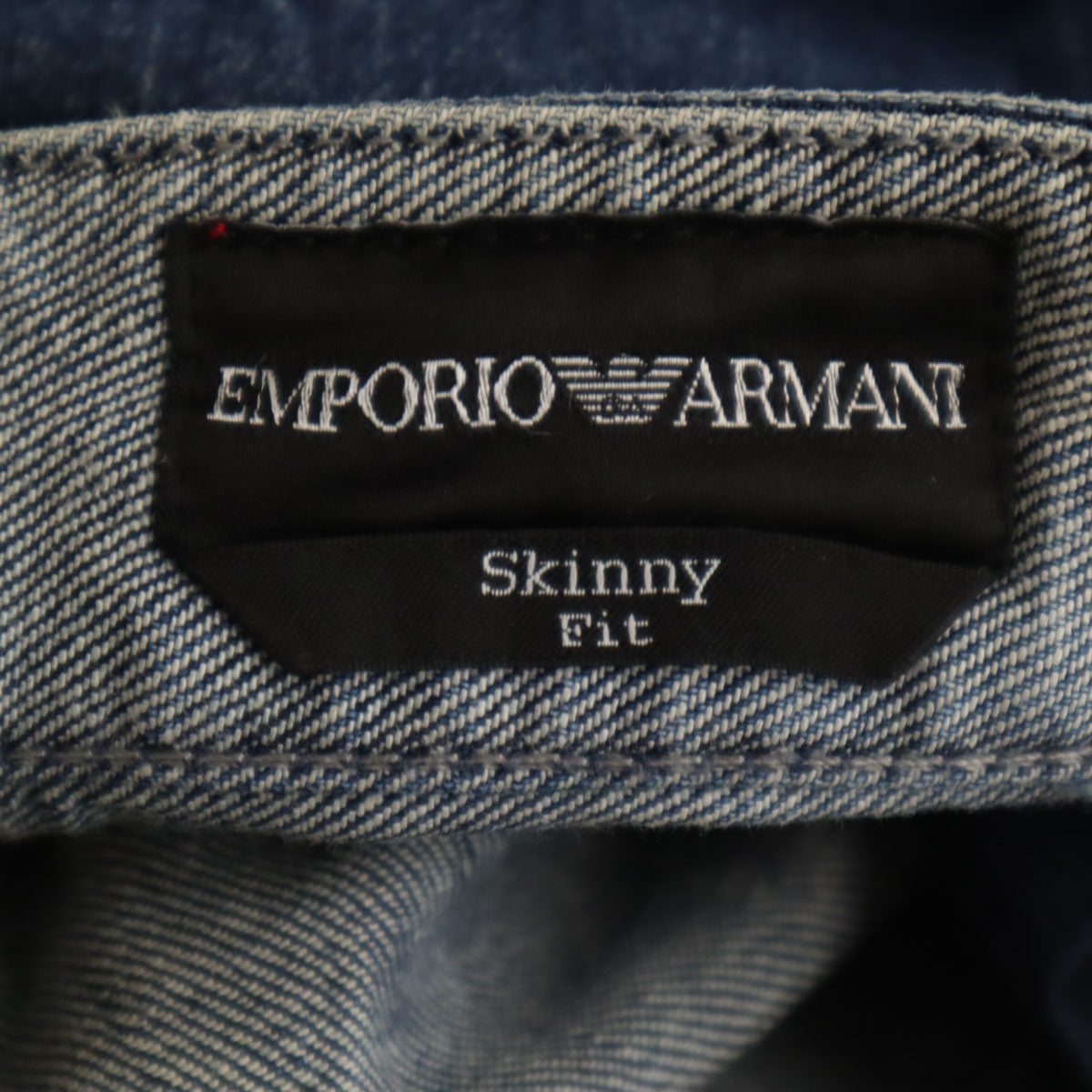 Emporio Armani エンポリオアルマーニ リペア加工 スキニーデニムパンツ W30 インディゴブルー ジーンズ メンズ