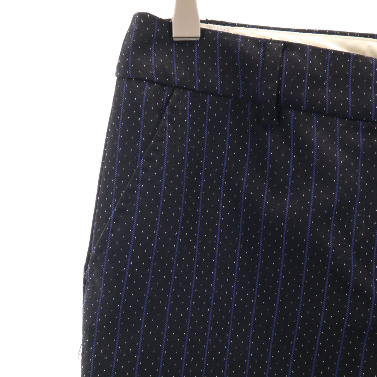 Paul Smith BLACK ポールスミス ブラック ドット ストライプ柄 スラックスパンツ 40 ブラック メンズ
