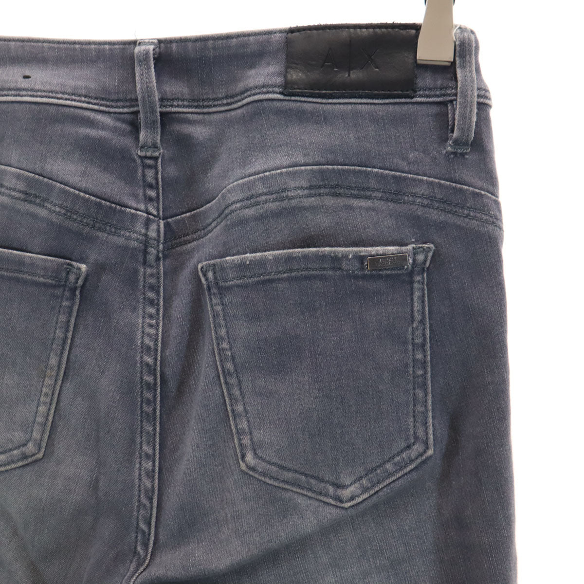 ARMANI EXCHANGE アルマーニエクスチェンジ スキニーデニムパンツ W26 チャコールグレー ジーンズ レディース