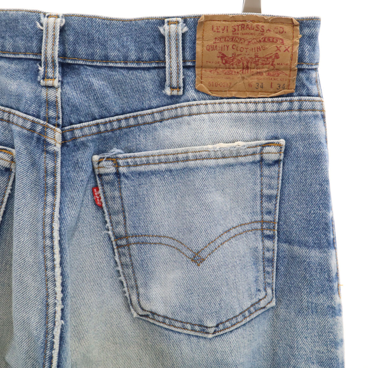 Levi's リーバイス 90s 510-0217 USA製 オールド デニムパンツ W34 ウォッシュブルー ジーンズ メンズ