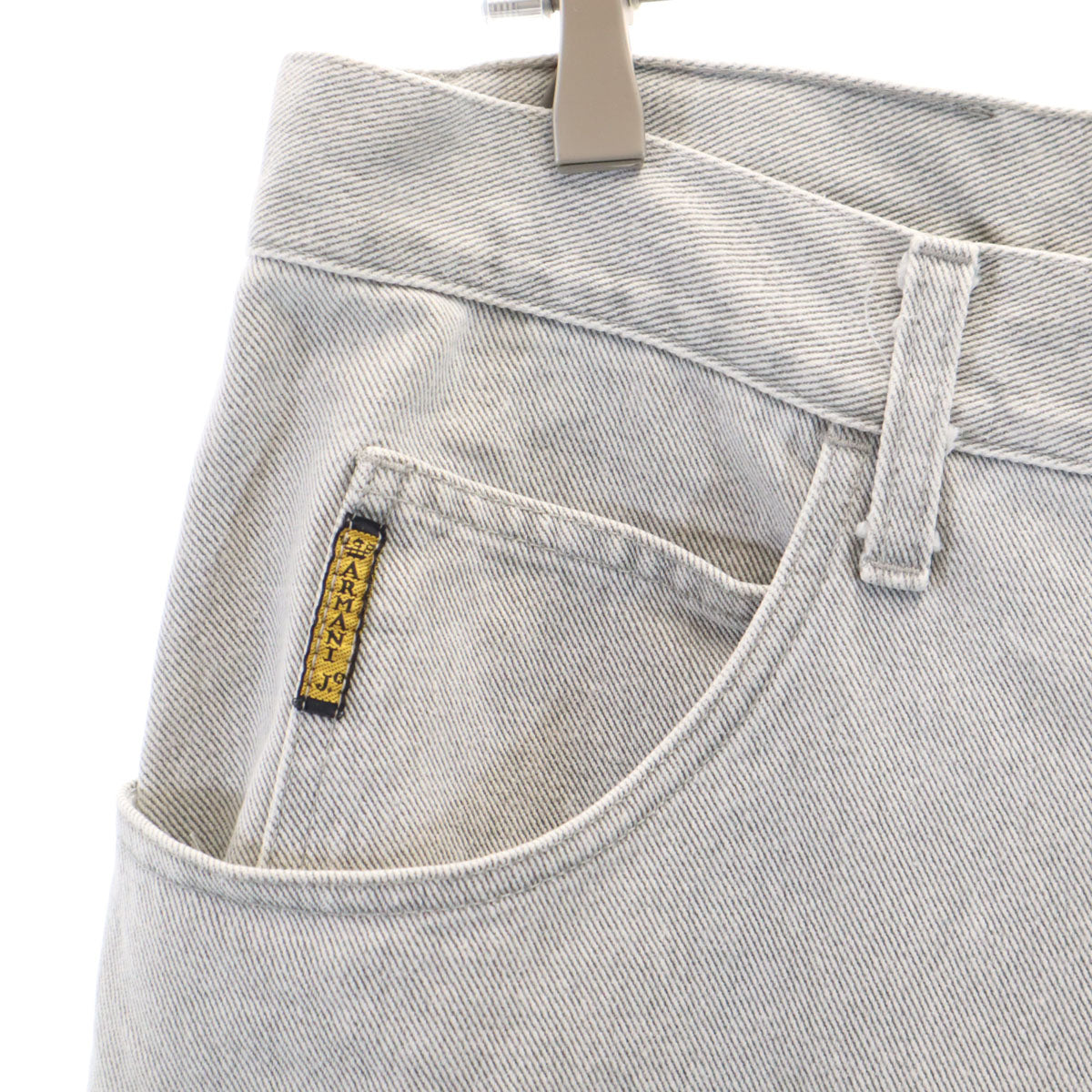 ARMANI JEANS アルマーニジーンズ 90s イタリア製 オールド テーパードデニムパンツ W38 グレー メンズ