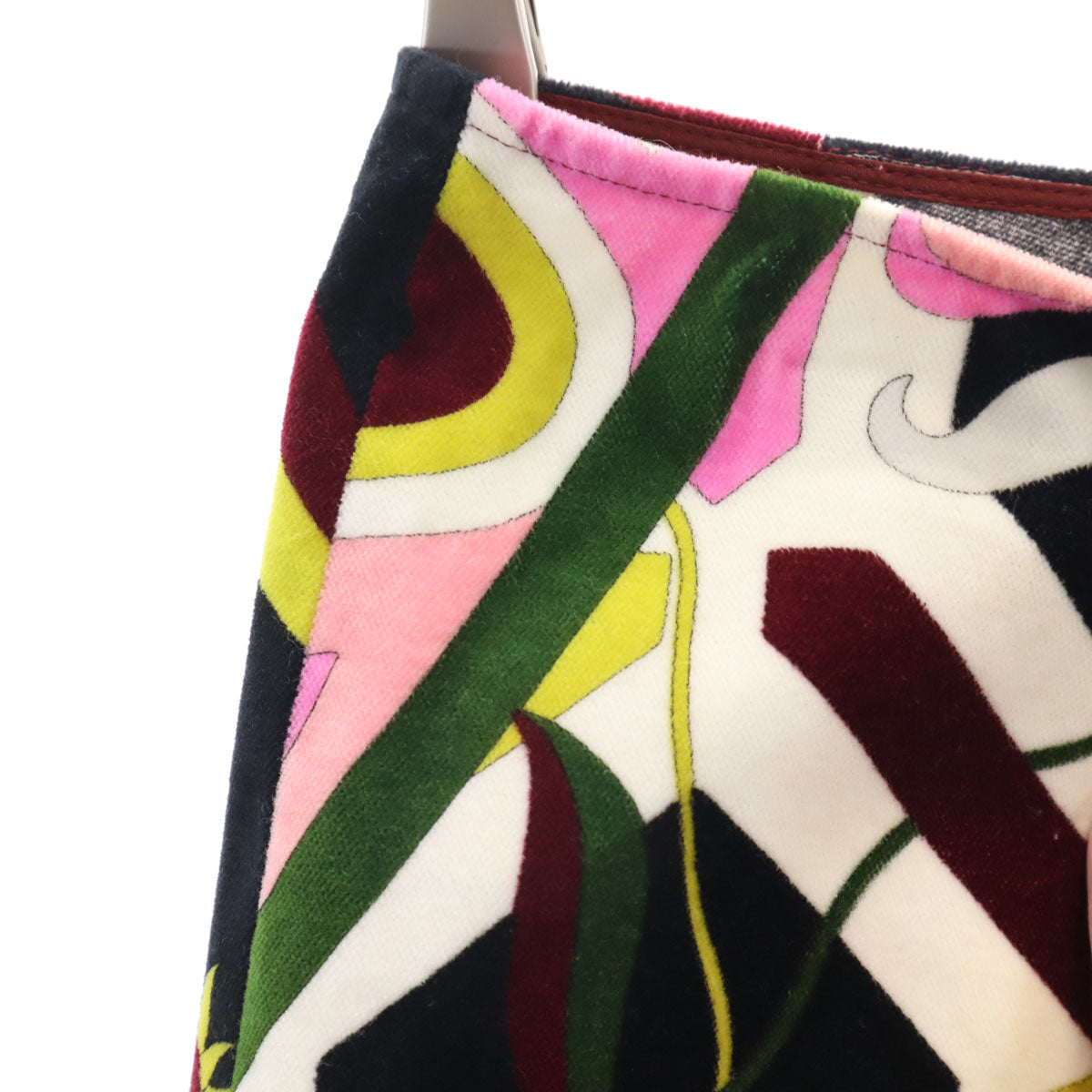 Emilio Pucci エミリオプッチ イタリア製 総柄 ベロア テーパードパンツ 42 マルチ レディース