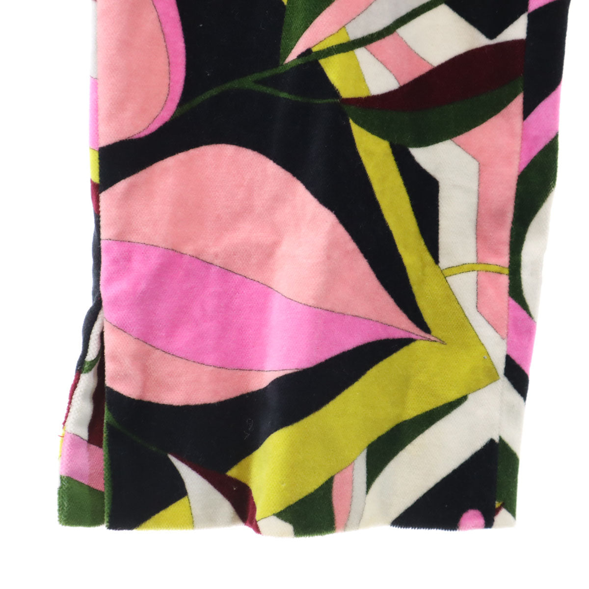 Emilio Pucci エミリオプッチ イタリア製 総柄 ベロア テーパードパンツ 42 マルチ レディース