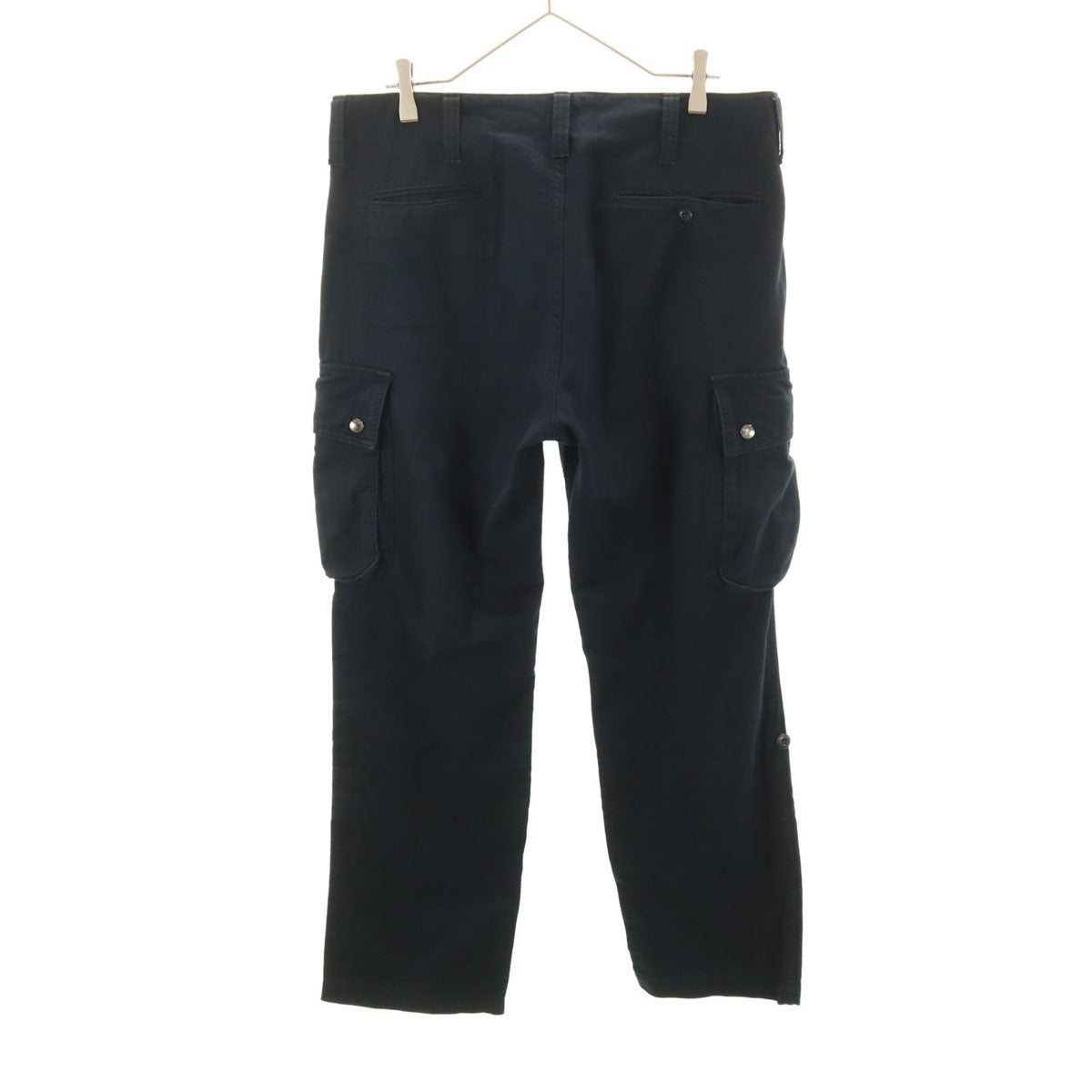 uniform experiment ユニフォームエクスペリメント 日本製 ヘリンボーン カーゴパンツ 2 濃紺 ロールアップ メンズ