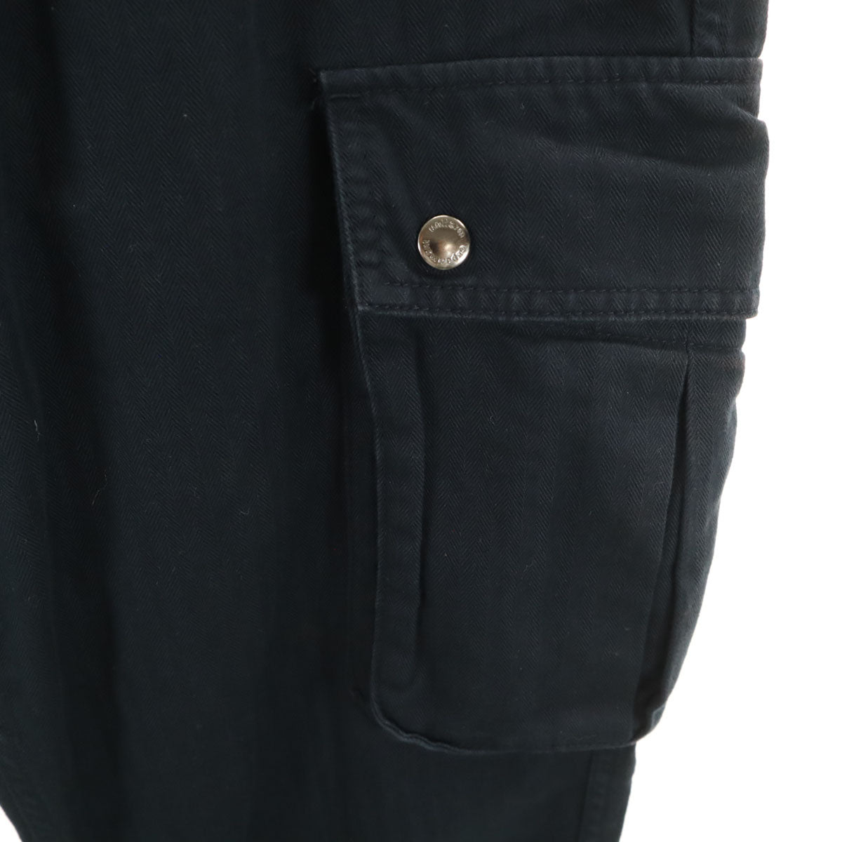 uniform experiment ユニフォームエクスペリメント 日本製 ヘリンボーン カーゴパンツ 2 濃紺 ロールアップ メンズ
