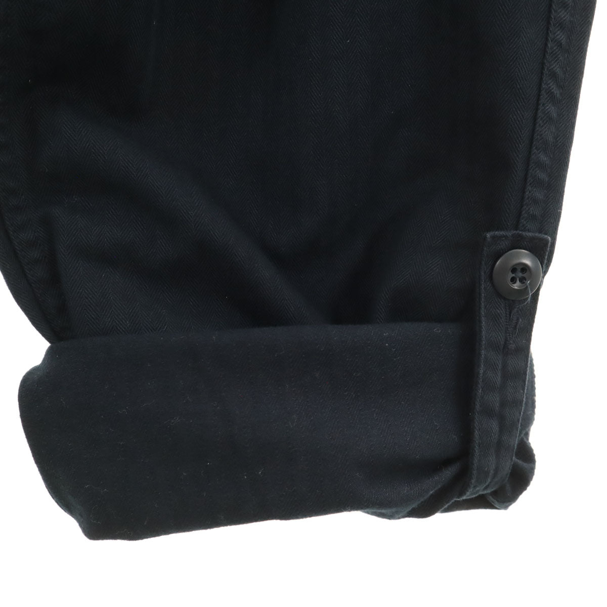 uniform experiment ユニフォームエクスペリメント 日本製 ヘリンボーン カーゴパンツ 2 濃紺 ロールアップ メンズ