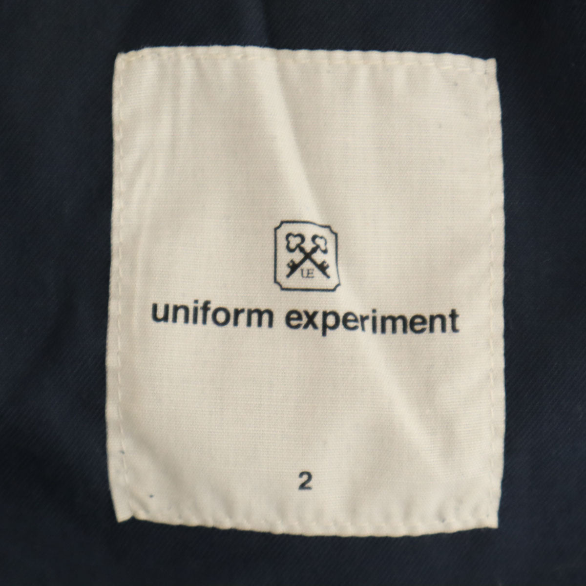 uniform experiment ユニフォームエクスペリメント 日本製 ヘリンボーン カーゴパンツ 2 濃紺 ロールアップ メンズ
