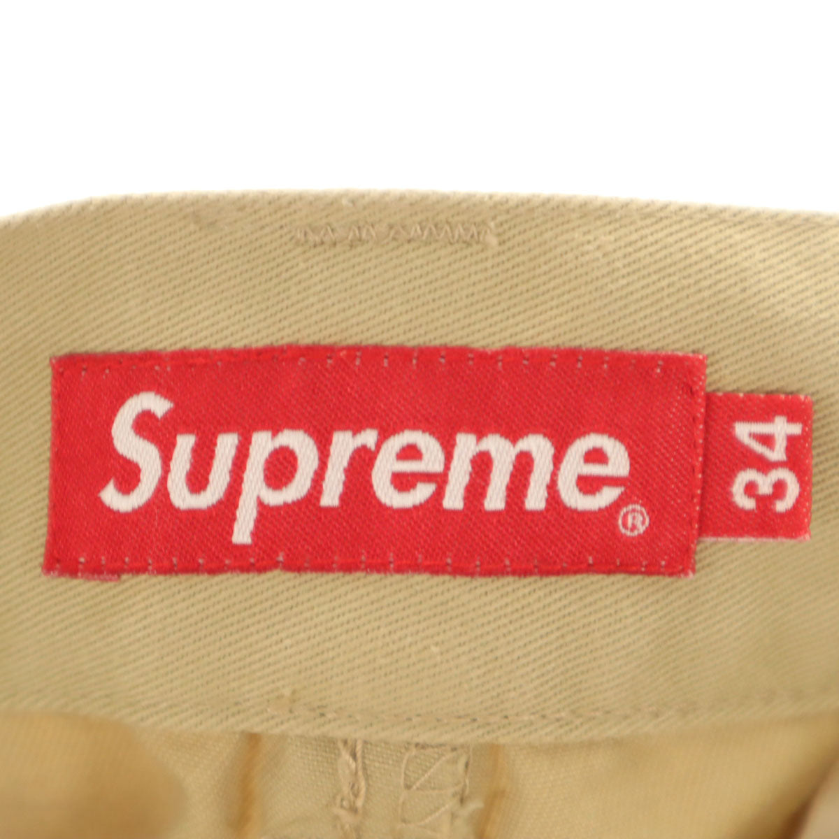 Supreme シュプリーム チノパンツ W34 ベージュ メンズ