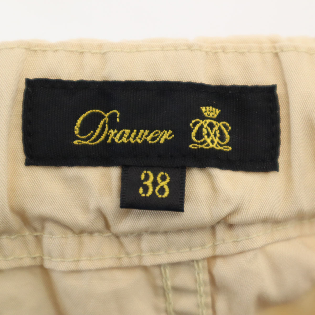 Drawer ドゥロワー 日本製 ワイド イージーパンツ 38 ベージュ レディース