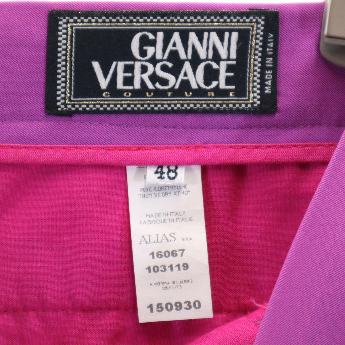 Gianni Versace ジャンニヴェルサーチ イタリア製 スラックスパンツ 48 ピンクパープル メンズ