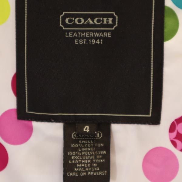 COACH コーチ コート 4 ピンク系 専用ハンガー 衣装カバー付き レディース