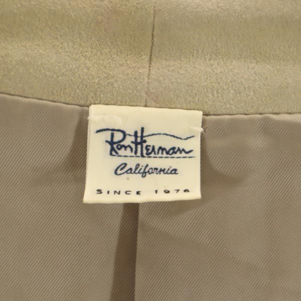 Ron Herman ロンハーマン ロング ラム レザーコート XS ベージュ 羊革 レディース