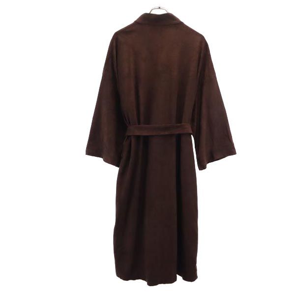 one size robe 70s ヴィンテージ ベルベット調 ローブ コート F ブラウン メンズ
