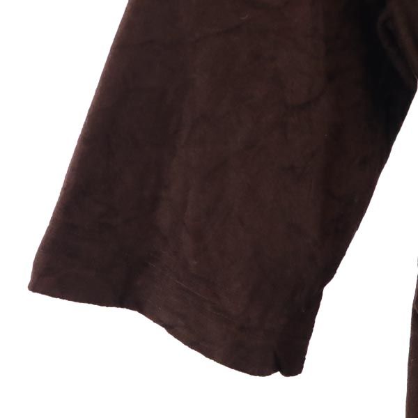 one size robe 70s ヴィンテージ ベルベット調 ローブ コート F ブラウン メンズ