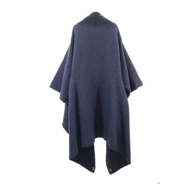 キャピタル 長袖 ウール100% ガウンコート S ネイビー系 KAPITAL レディース