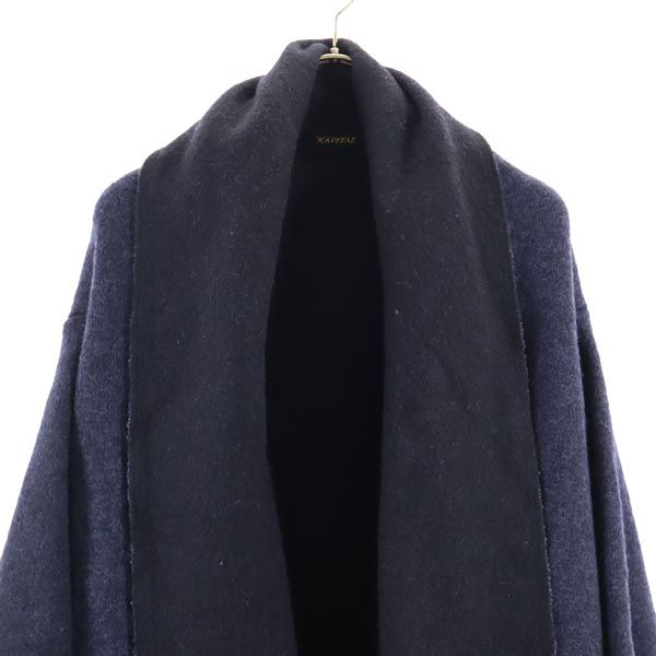 キャピタル 長袖 ウール100% ガウンコート S ネイビー系 KAPITAL レディース