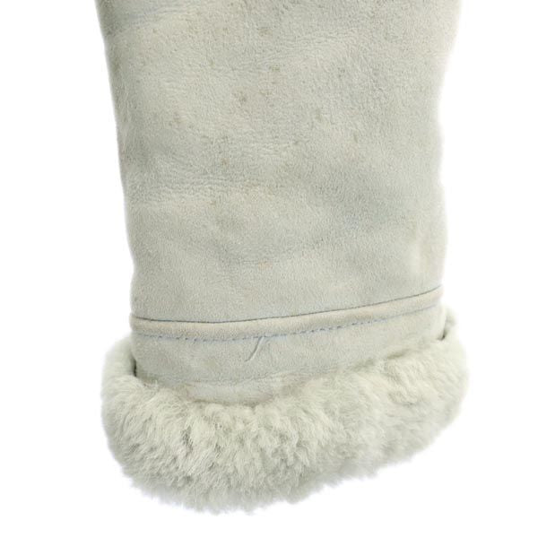 HYSTERIC ヒステリック 長袖 ムートン レザーコート FREE ブルー 羊毛皮 裏ファー フード レディース