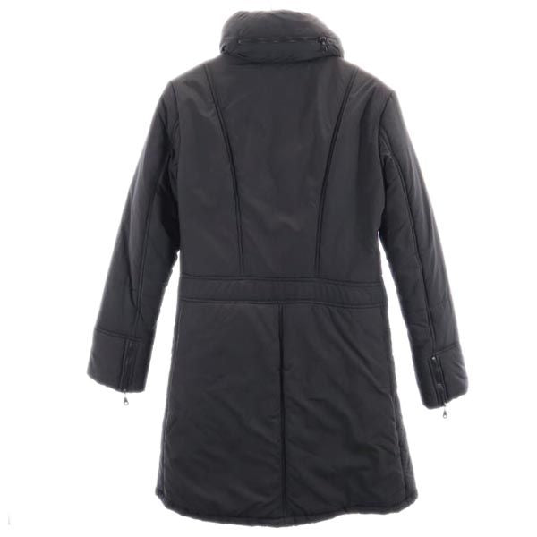 ARMANI JEANS アルマーニジーンズ 長袖 中綿コート I 38 ブラック 収納型フード レディース